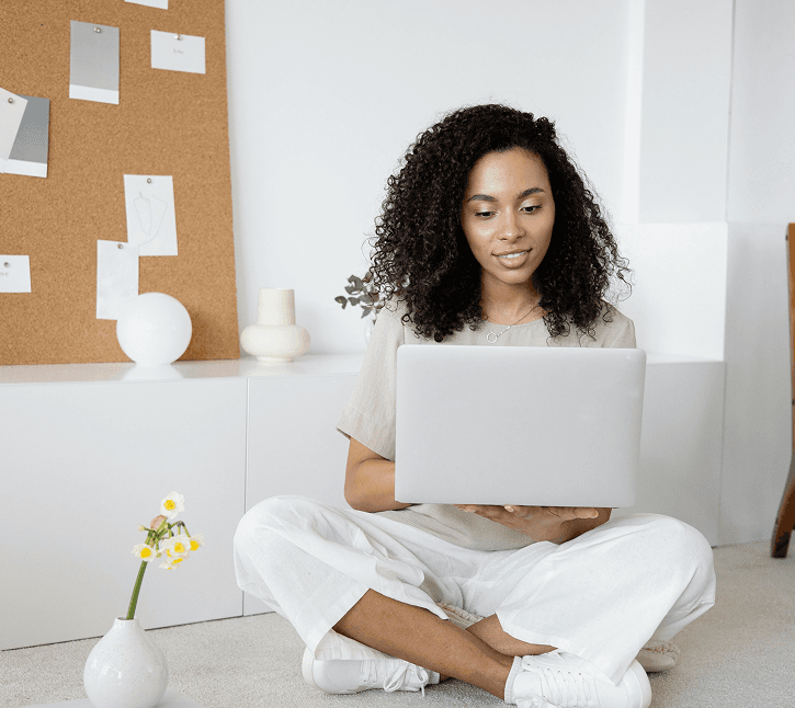 Woman with laptop